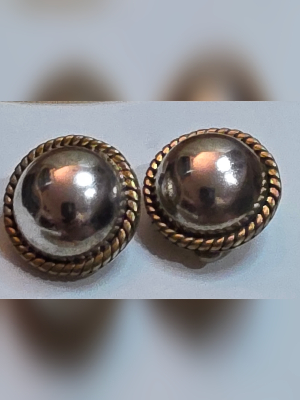 VINTAGE NATIVE AMERICAN NAVAJO TAXCO STERLING SILVER 925 CLIP EARRINGS 12.34 GR